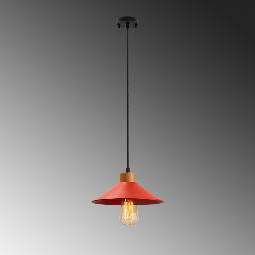 Hänglampa på sladd MANAVGAT 1xE27/40W/230V röd/brun