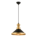 Hänglampa på sladd MONZA 1xE27/40W/230V Ø 30 cm svart/guld