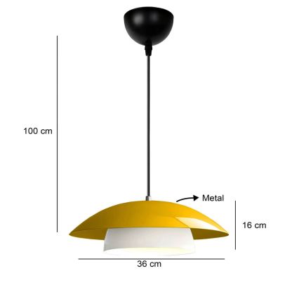 Hänglampa på sladd MOONLIGH 1xE27/40W/230V gul