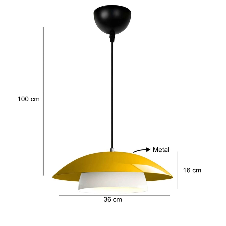 Hänglampa på sladd MOONLIGH 1xE27/40W/230V gul