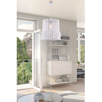 Hänglampa på sladd NESS MACRAME 1xE27/40W/230V vit