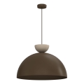 Hänglampa på sladd NEVIS 1xE27/15W/230V Ø 50 cm brun