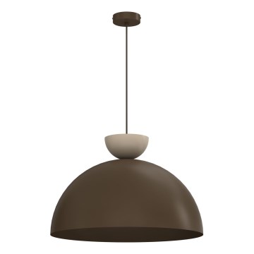 Hänglampa på sladd NEVIS 1xE27/15W/230V Ø 50 cm brun