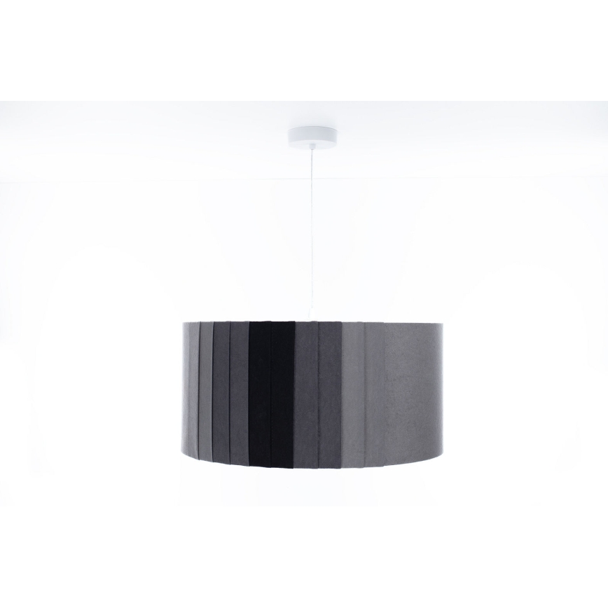 Hänglampa på sladd STRIPES 1xE27/60W/230V Ø 40 cm grå