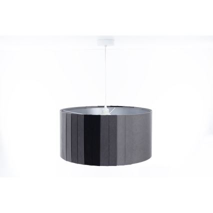 Hänglampa på sladd STRIPES 1xE27/60W/230V Ø 40 cm grå