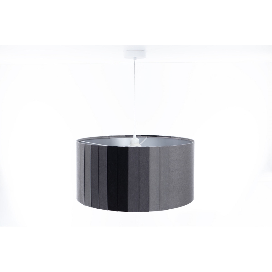 Hänglampa på sladd STRIPES 1xE27/60W/230V Ø 40 cm grå