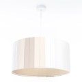 Hänglampa på sladd STRIPES 1xE27/60W/230V Ø 60 cm krämvit