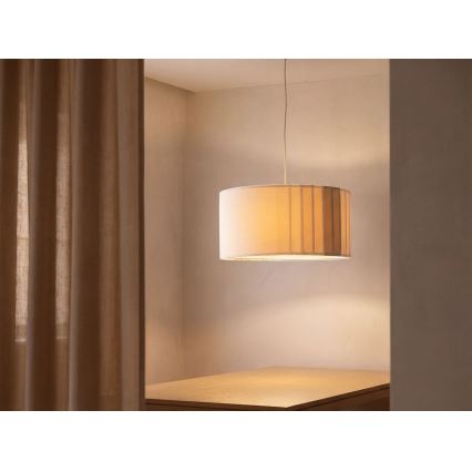 Hänglampa på sladd STRIPES 1xE27/60W/230V Ø 60 cm krämvit