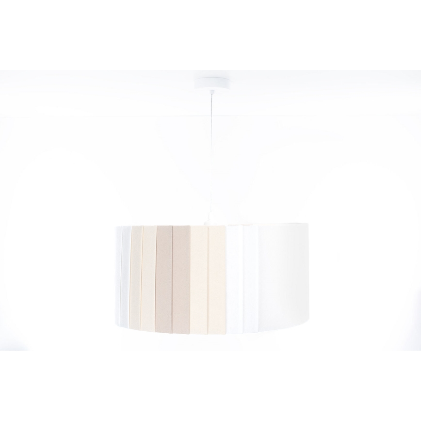 Hänglampa på sladd STRIPES 1xE27/60W/230V Ø 60 cm krämvit