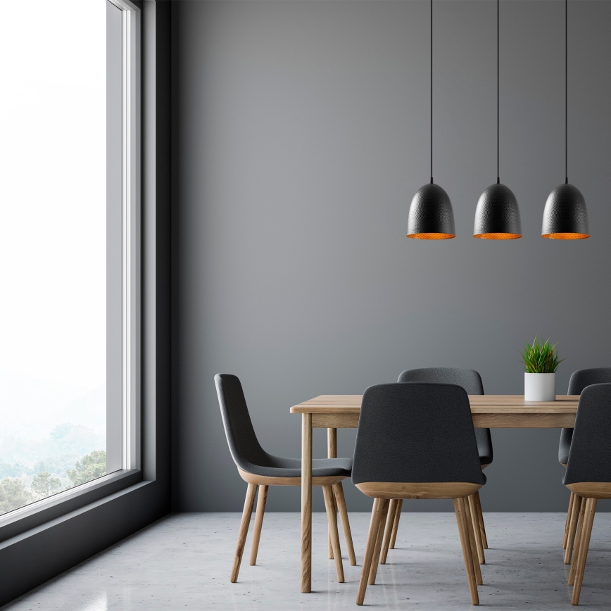 Hänglampa på sladd TATTOO 3xE27/40W/230V svart