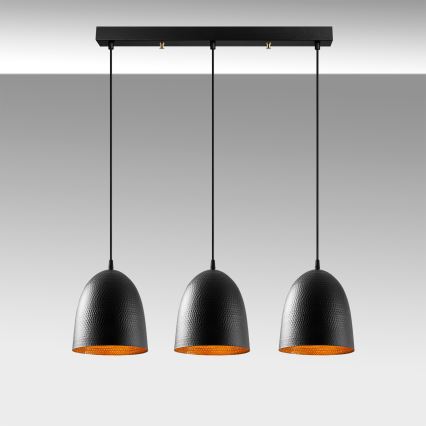 Hänglampa på sladd TATTOO 3xE27/40W/230V svart