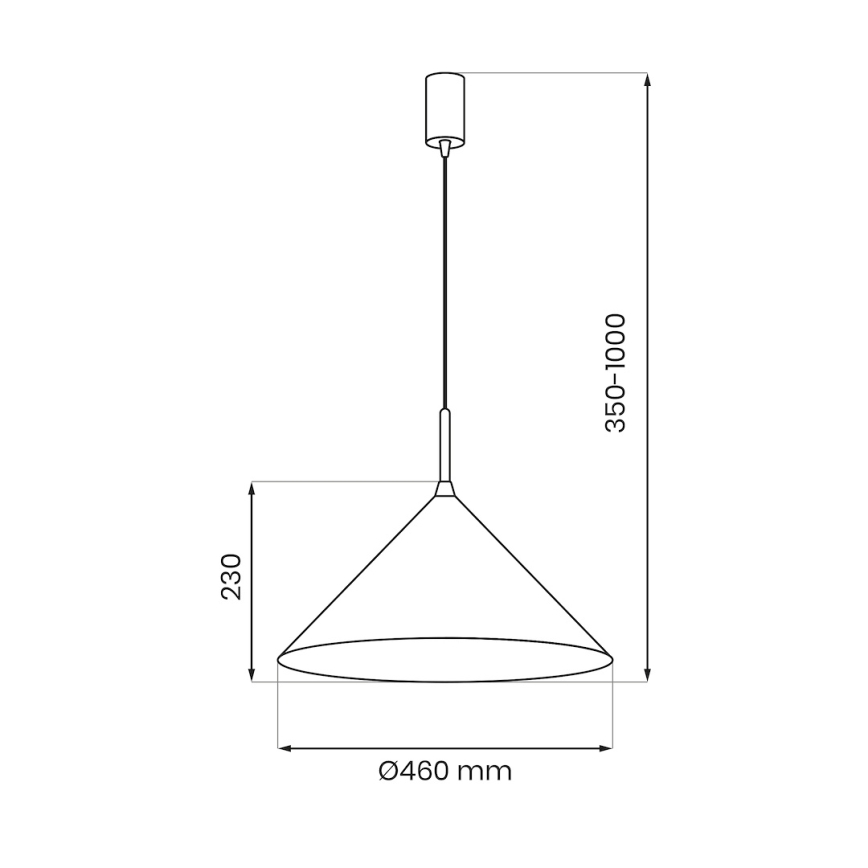Hänglampa på vajer CAPITAL 1xGX53/15W/230V Ø 46 cm, guld