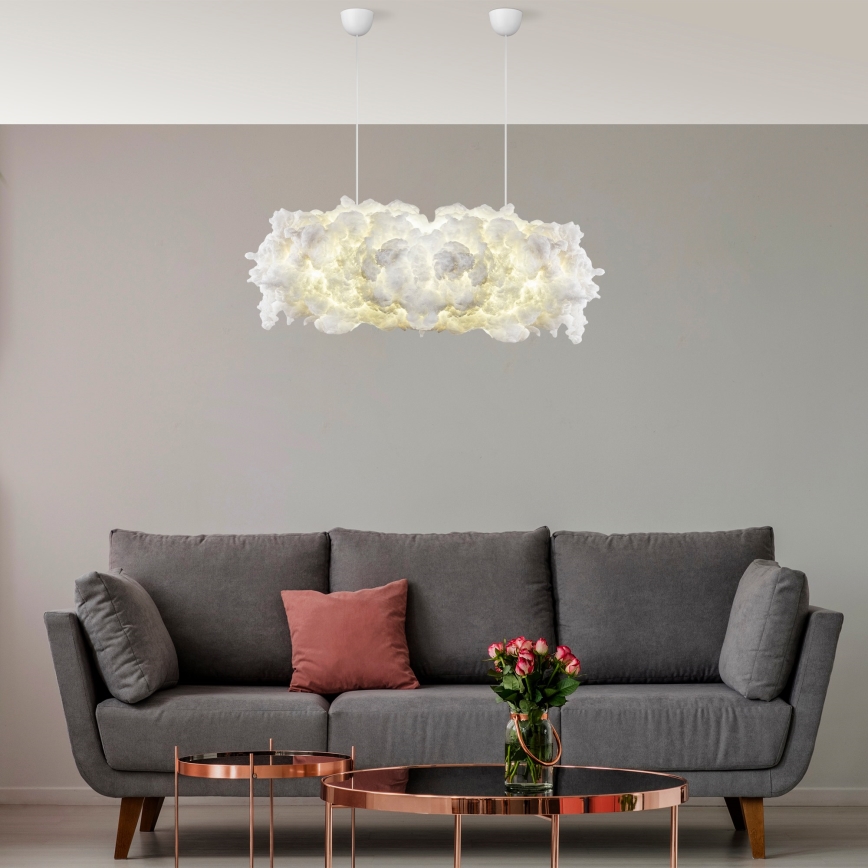 Hänglampa SERENE på kabel 2xE27/40W/230V vit