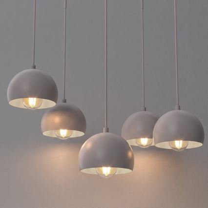 Hänglampa SOOL 5xE27/15W/230V gräddvit