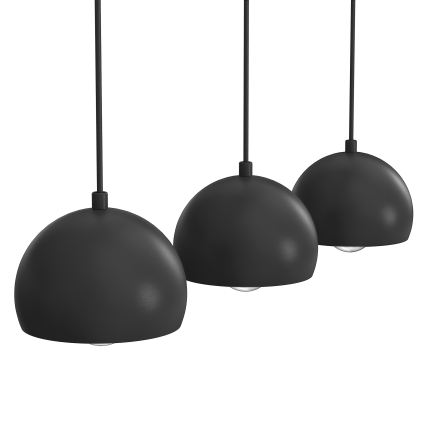 Hänglampa SOOL med kabel 3xE27/15W/230V svart