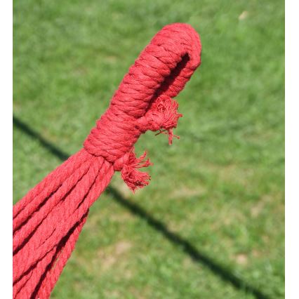 Hängmatta 200x100 cm röd/gul