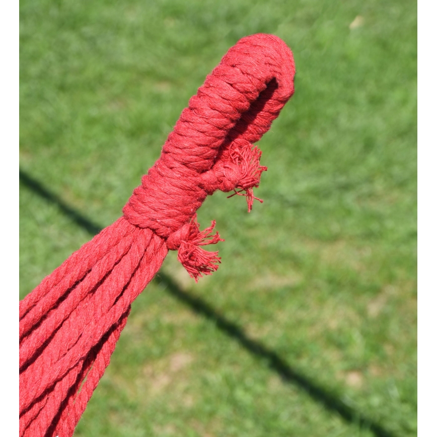 Hängmatta 200x100 cm röd/gul