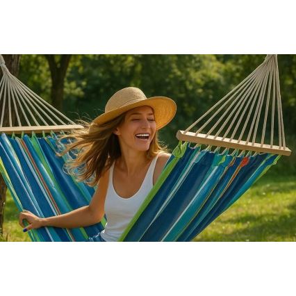 Hängmatta 200x80 cm blå