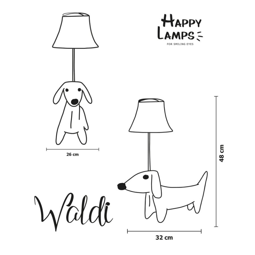 Happy Lamps - LED bordslampa för barn WALDI LED/5,4W/230V tax