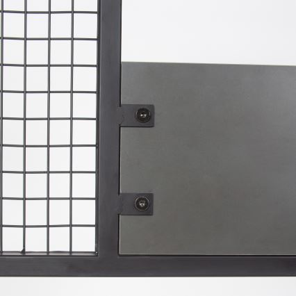 Hatthylla med bänk NOMAD 182x78 cm svart/antracit