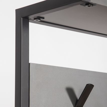 Hatthylla med bänk NOMAD 182x78 cm svart/antracit