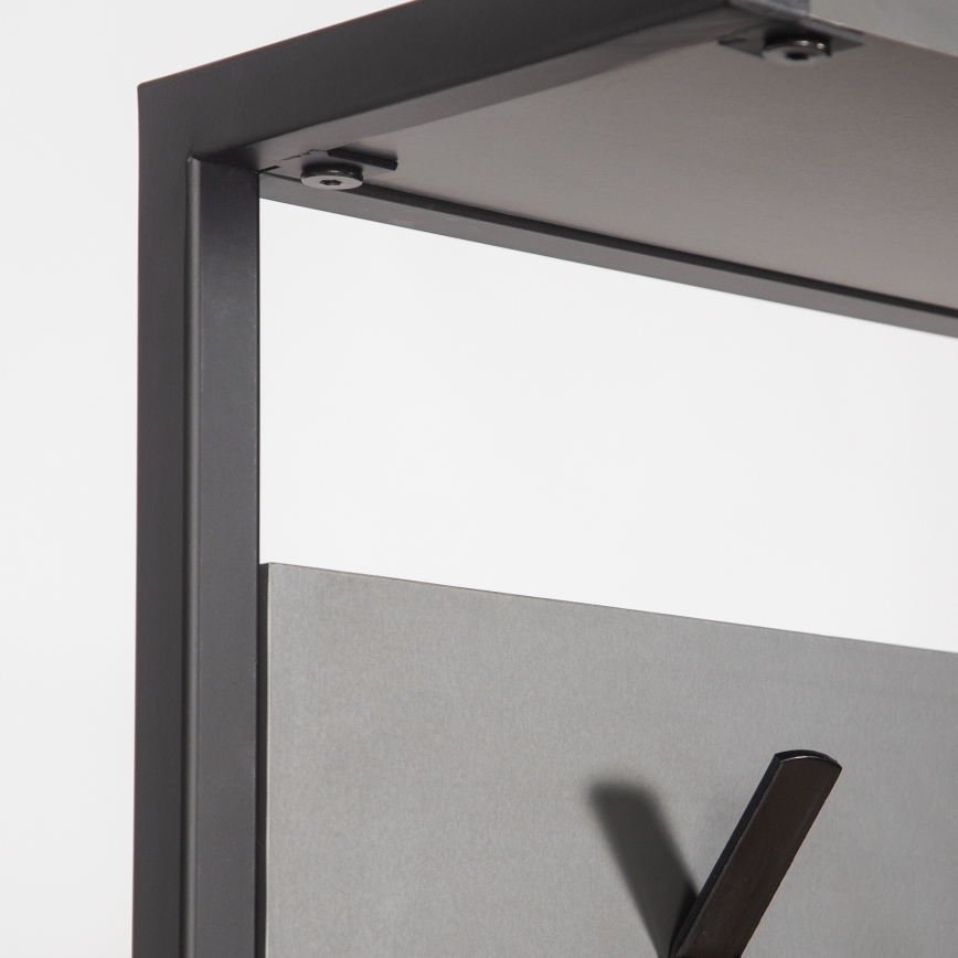 Hatthylla med bänk NOMAD 182x78 cm svart/antracit