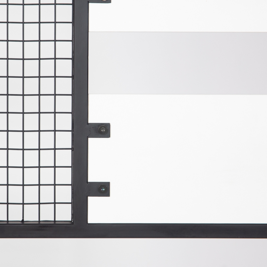 Hatthylla med bänk NOMAD 182x78 cm vit/svart