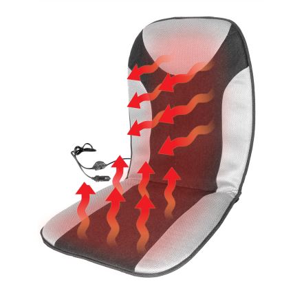 Heated seat cover with a termostat 12V grå/svart