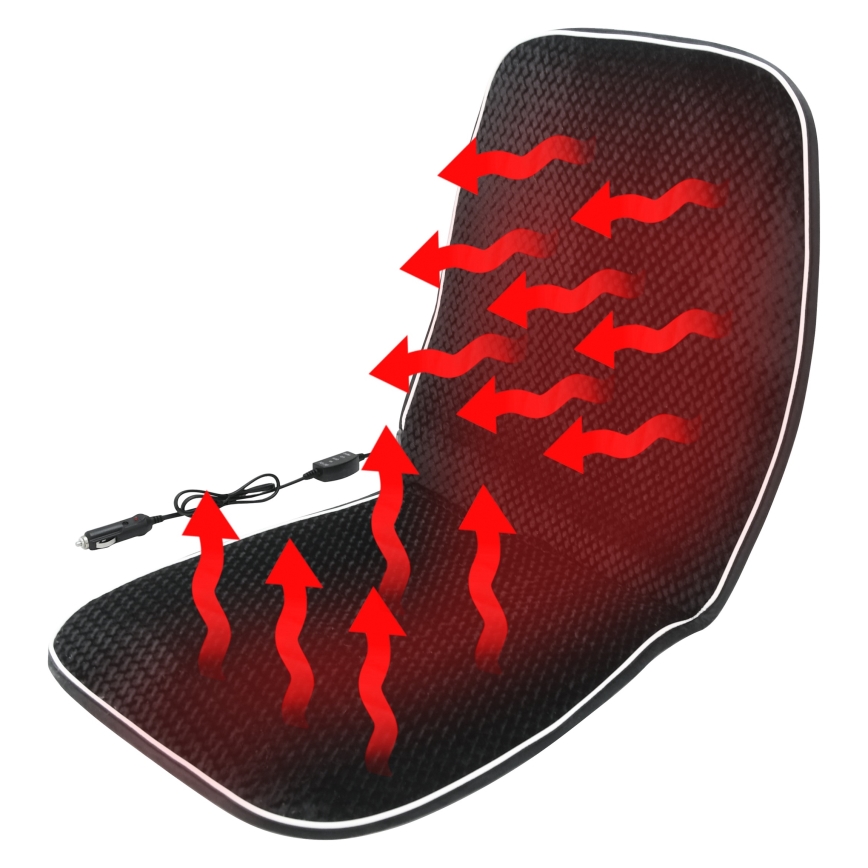 Heated seat cover with a termostat 12V svart