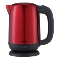 Heinner HEK-2200RDSS - Snabb vattenkokare 1,7 l 2200W/230V röd/svart
