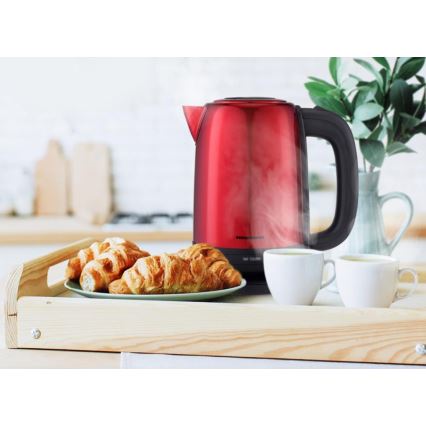 Heinner HEK-2200RDSS - Snabb vattenkokare 1,7 l 2200W/230V röd/svart