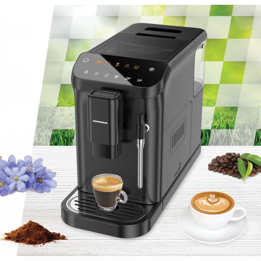 Heinner HEMA-D20DBK - Automatisk kaffemaskin 1350W/230V svart