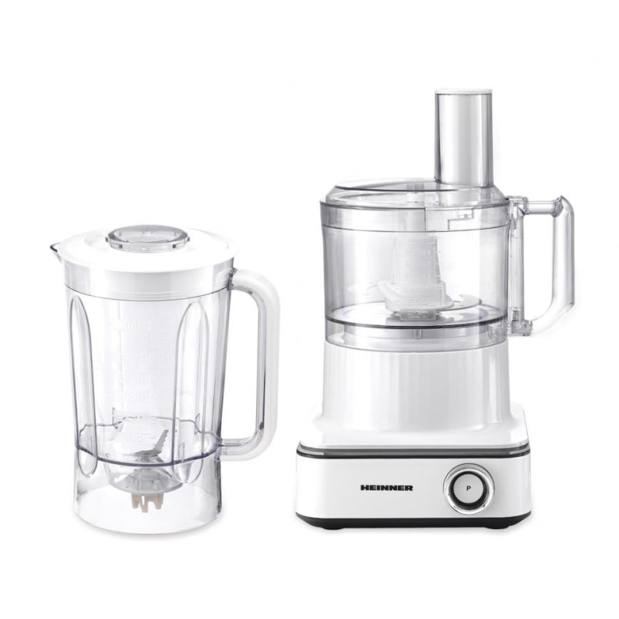 Heinner HFP-K1000WP - Köksmaskin 1000 W/230 V vit