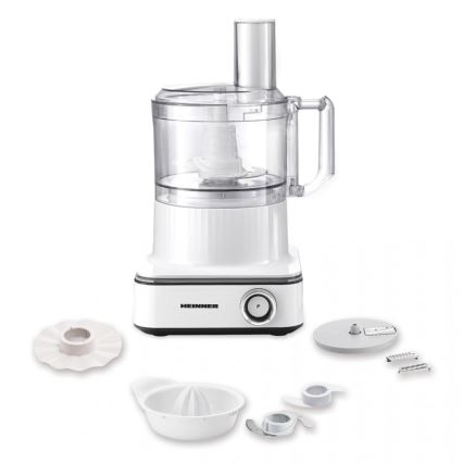 Heinner HFP-K1000WP - Köksmaskin 1000 W/230 V vit