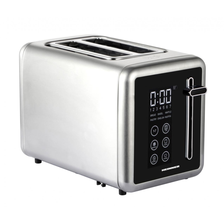 Heinner HTP-DD900BKSS - Digital brödrost 900W/230V i rostfritt stål