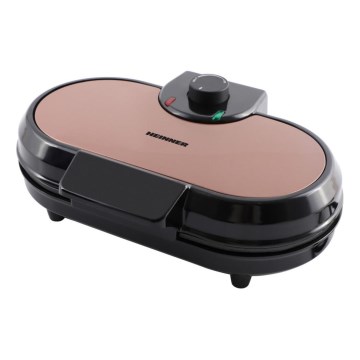 Heinner HWF-1000CR - Våffeljärn 1000W/230V svart/roséguld