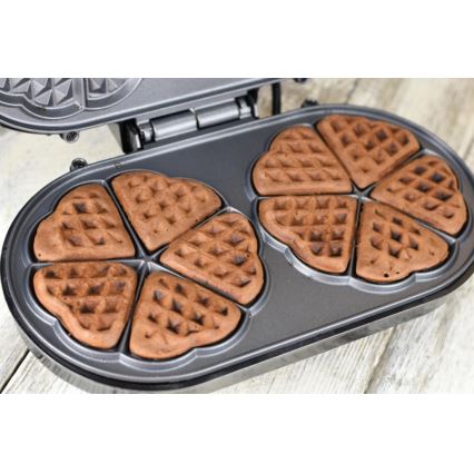 Heinner HWF-1000CR - Våffeljärn 1000W/230V svart/roséguld