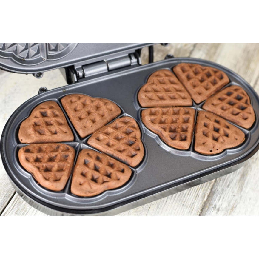 Heinner HWF-1000CR - Våffeljärn 1000W/230V svart/roséguld