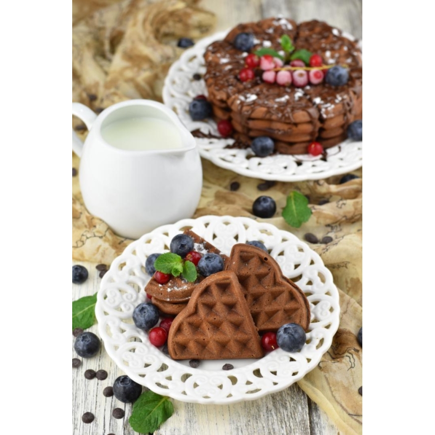 Heinner HWF-1000CR - Våffeljärn 1000W/230V svart/roséguld