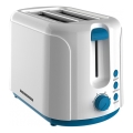 Heinner TP-750BL - Brödrost för två skivor 750W/230V vit/blå