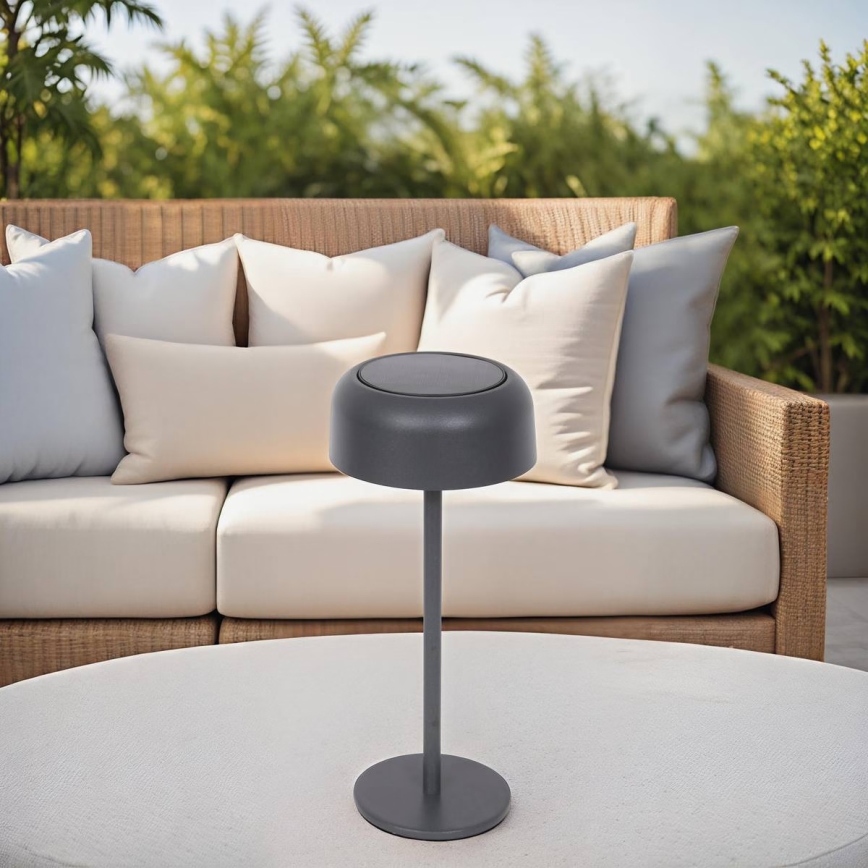 Hesperide - LED-solcellsbordslampa BOLTY LED/3,7V 2600 mAh IP65 antracit