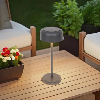 Hesperide - LED-solcellsbordslampa BOLTY LED/3,7V 2600 mAh IP65 antracit