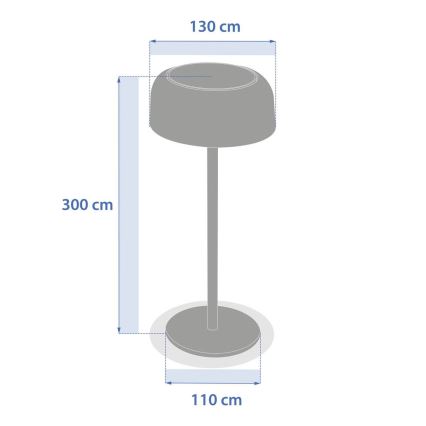 Hesperide - LED-solcellsbordslampa BOLTY LED/3,7V 2600 mAh IP65 antracit