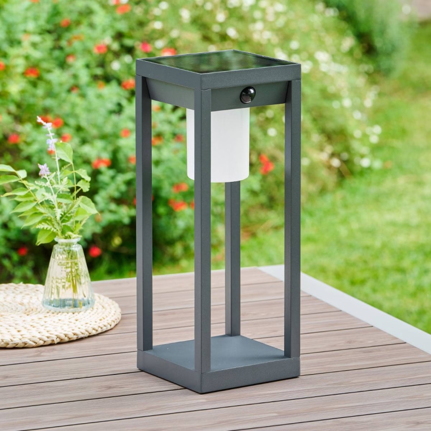 Hesperide - LED-solcellslykta med rörelsesensor PIKY LED/3,7 V 2600 mAh 40 cm IP65 antracit