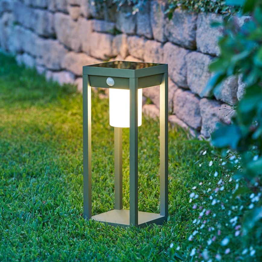 Hesperide - LED solcellslykta med rörelsesensor PIKY LED/3,7V 2600 mAh 40 cm IP65 grön
