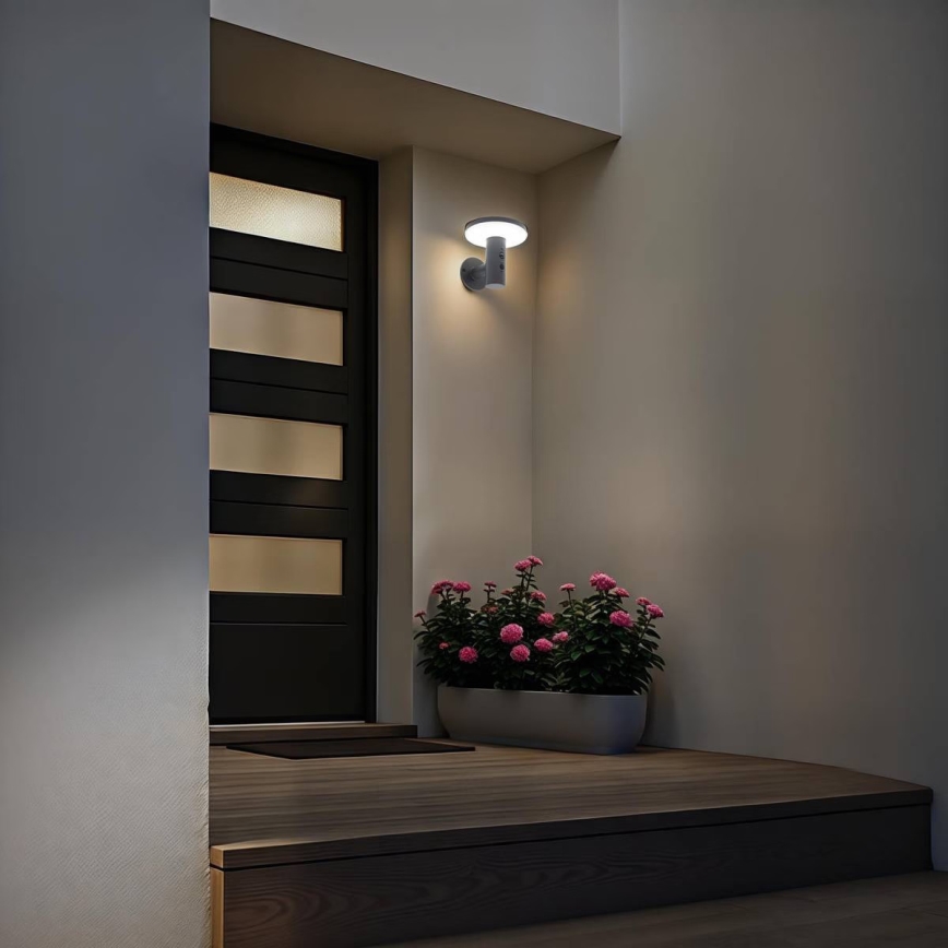 Hesperide - LED solcellsdriven vägglampa med rörelsesensor DETEKT LED/3,7V 2600 mAh IP65