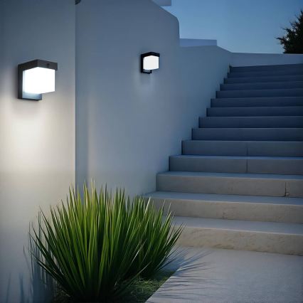 Hesperide - Solcellsdriven LED-vägglampa med rörelsesensor MULTY LED/3,7V 2600 mAh IP65 antracit