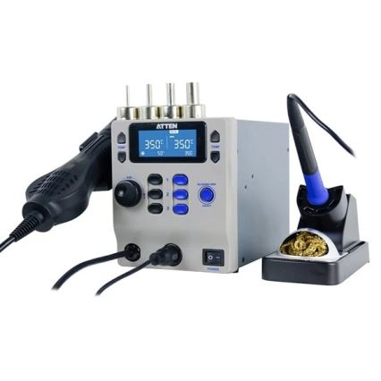 Hetlufts- och lödstation med LCD-display 800 W/230 V