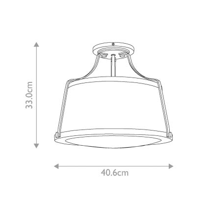 Hinkley - Fäst ljuskrona CHARLOTTE 3xE27/75W/230V mässing