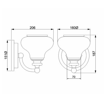 Hinkley - LED Vägglampa för badrum AINSLEY 1xG9/3W/230V IP44